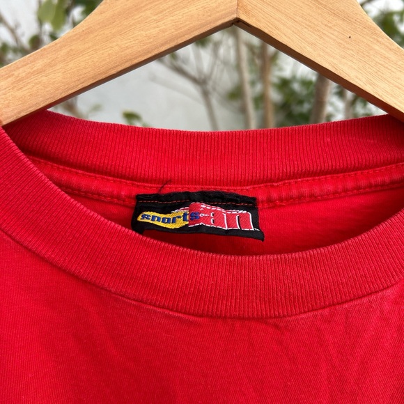 Vintage 90s Chicago Bulls Sports Fan Pocket T-Shirt NBA Sz XL - Picture 2 of 7